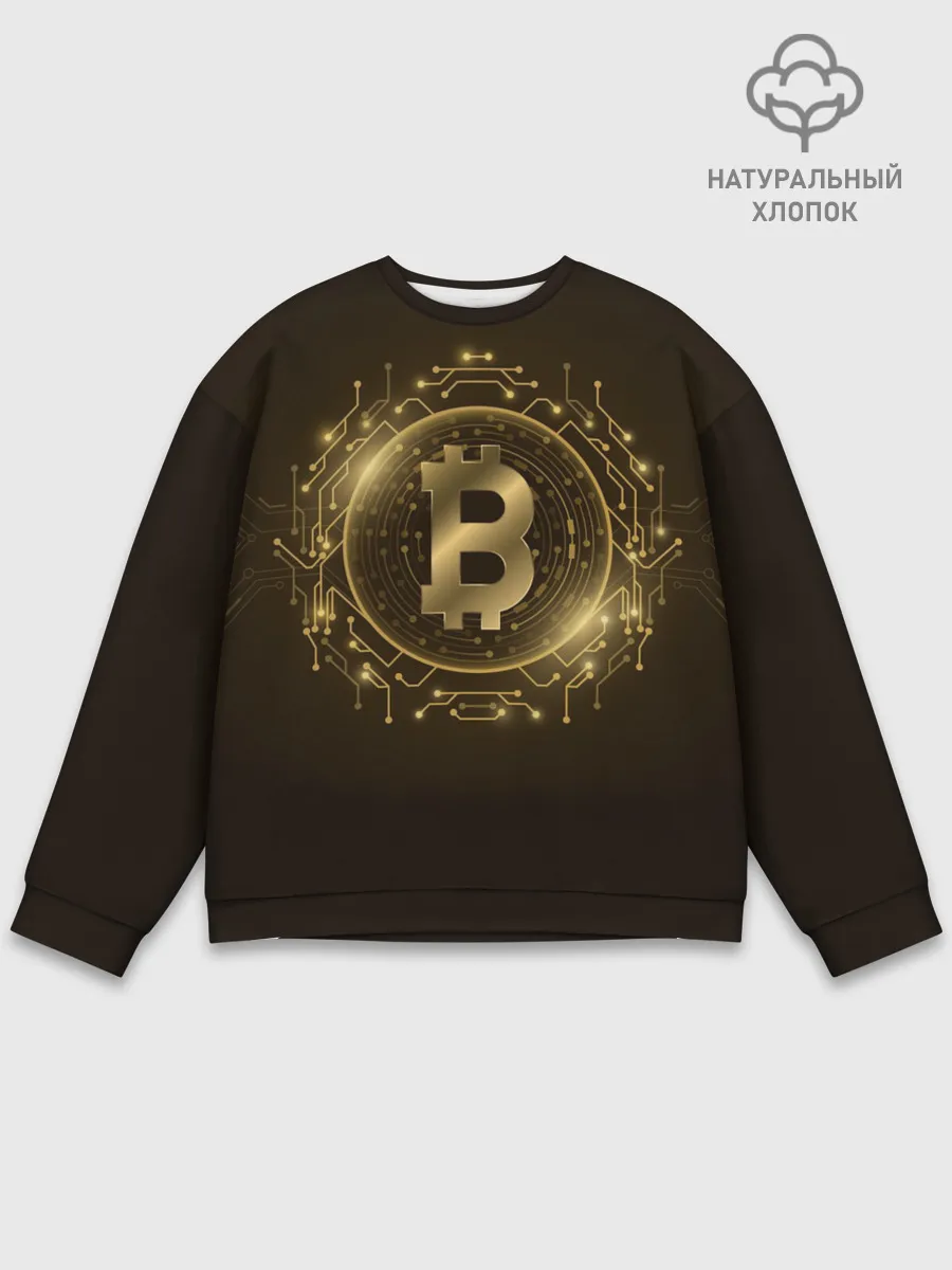 Мужской свитшот базовый / БИТКОИН | КРИПТОВАЛЮТА