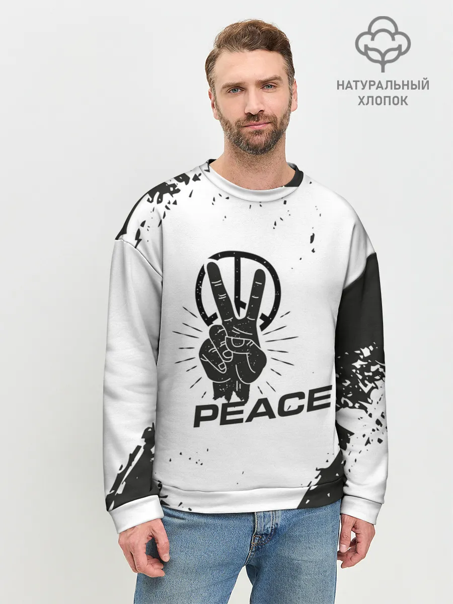 Мужской свитшот базовый / Peace | Мир