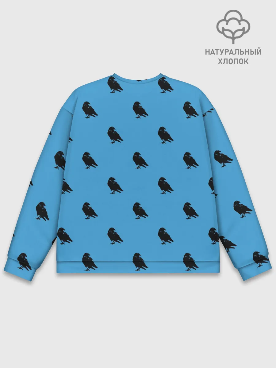 Мужской свитшот базовый / Вороны паттерн