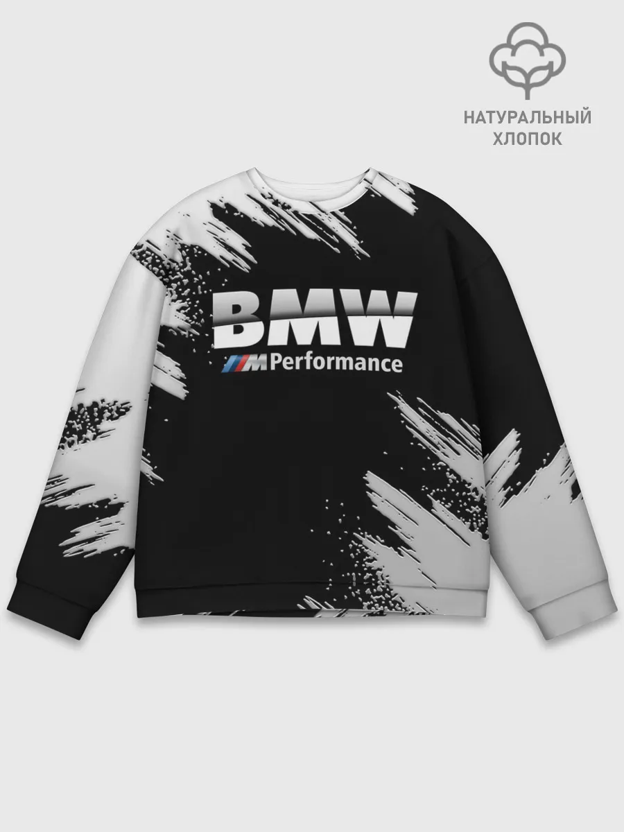 Мужской свитшот базовый / БМВ РАЗРЕЗАННОЕ ЛОГО