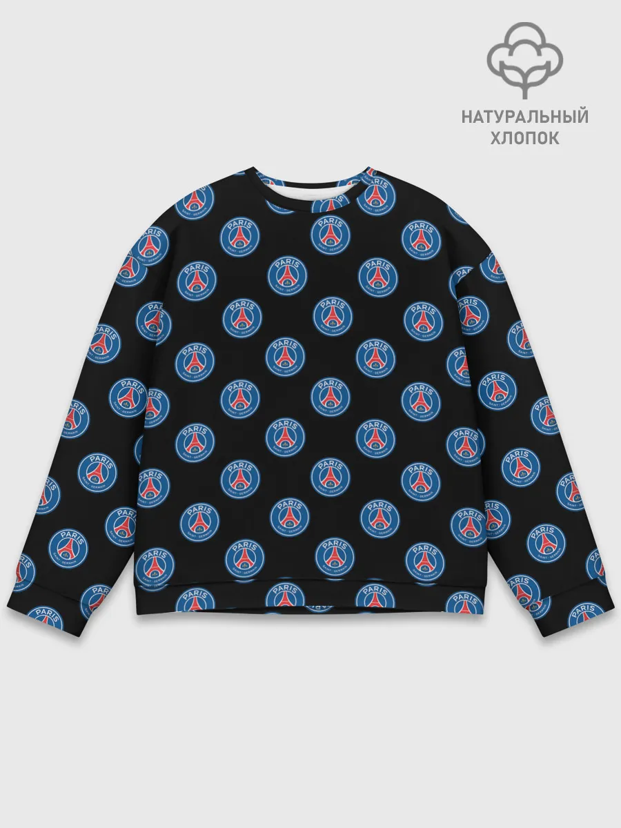 Мужской свитшот базовый / ПСЖ ПАТТЕРН | PSG PATTERN