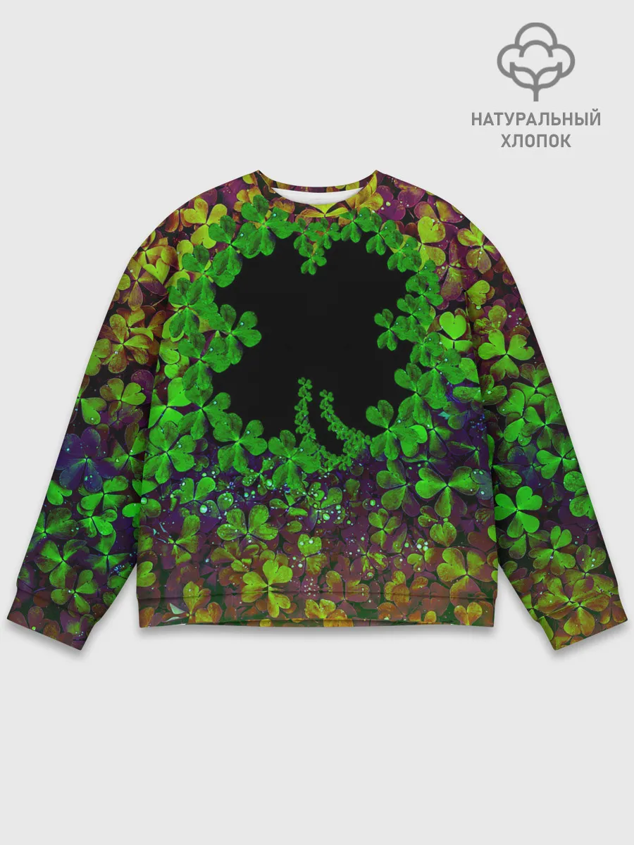 Мужской свитшот базовый / Четырехлистный Клевер
