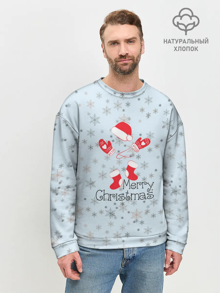 Мужской свитшот базовый / Рождественская метель