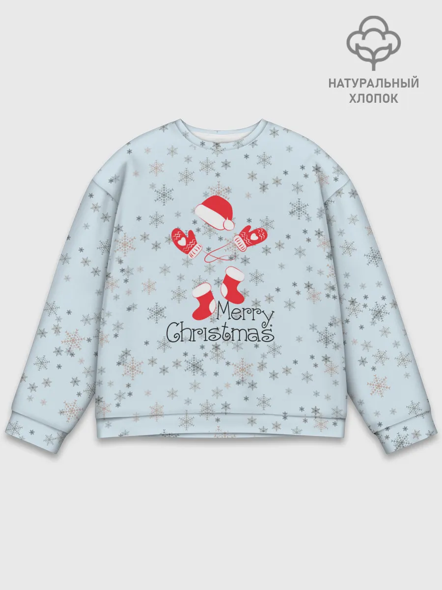 Мужской свитшот базовый / Рождественская метель