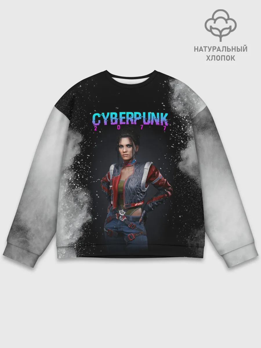 Мужской свитшот базовый / Панам Палмер | КИБЕРПАНК 2077