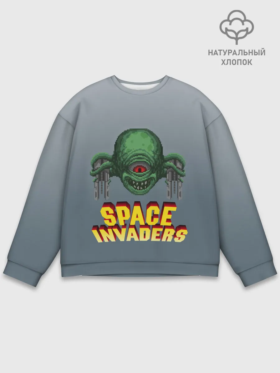 Мужской свитшот базовый / Space Invaders | Old game