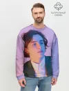 Мужской свитшот базовый / Timothee Chalamet розовый градиент
