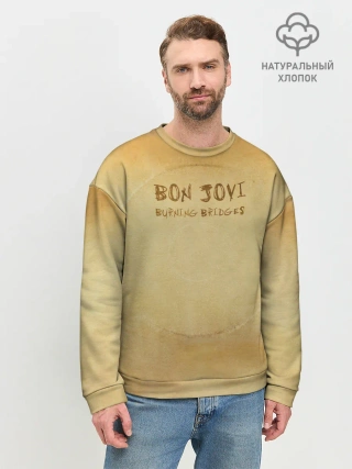 Мужской свитшот базовый / Burning Bridges - Bon Jovi