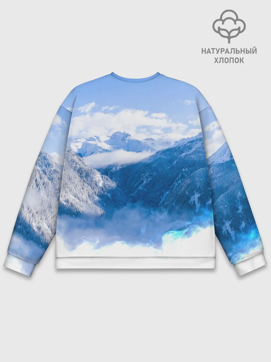 Мужской свитшот базовый / Печать Велеса | Волчья лапа