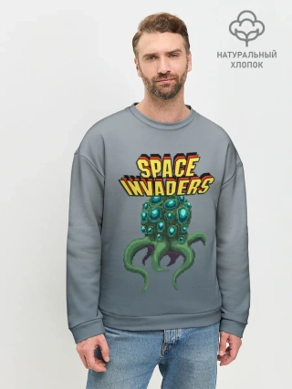 Мужской свитшот базовый / Space Invaders | Old game