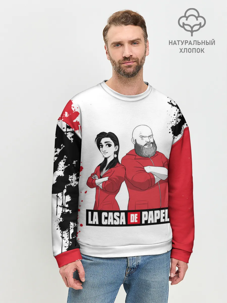 Мужской свитшот базовый / Nairobi | Helsinki | La Casa de Papel