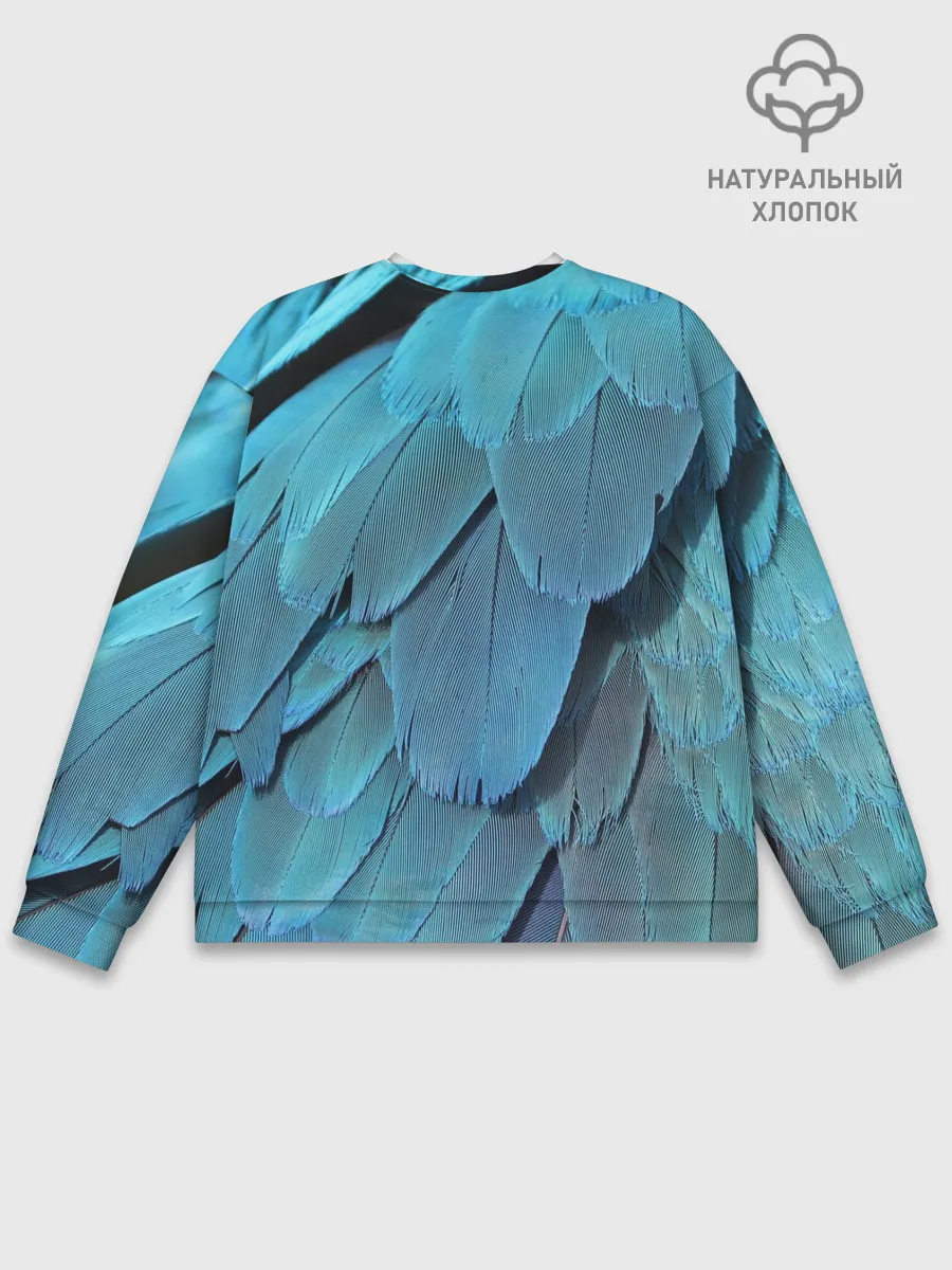 Мужской свитшот базовый / Перья попугая