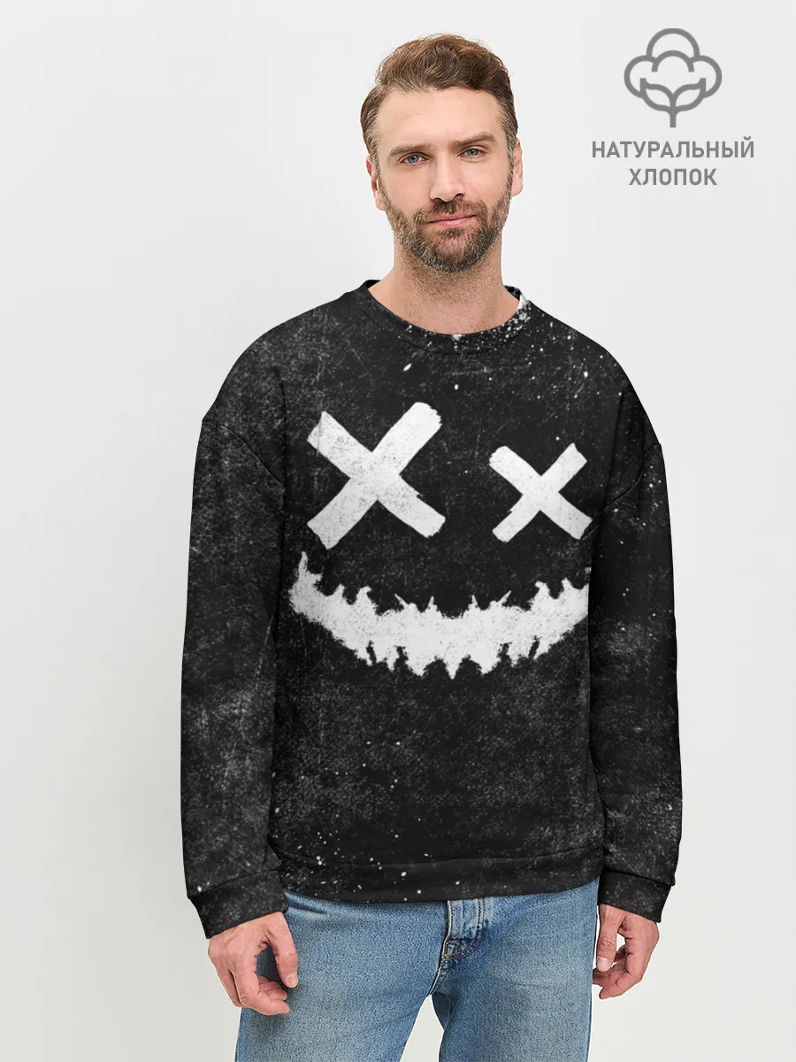 Мужской свитшот базовый / BW Emoji