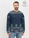 Мужской свитшот базовый / Зимняя ночь