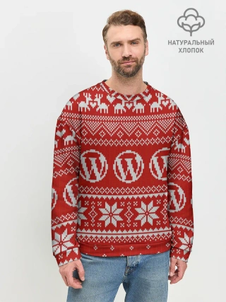 Мужской свитшот базовый / Вязаный рисунок