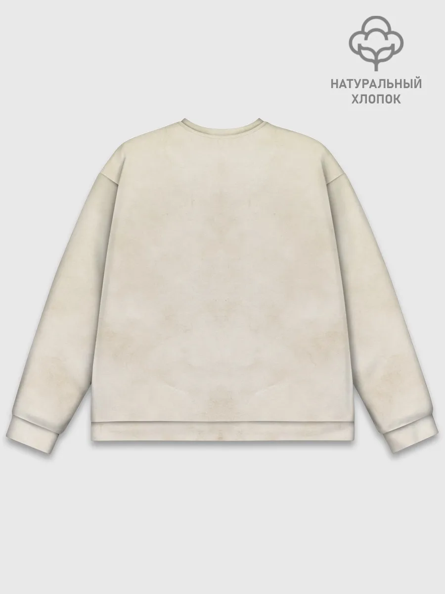 Мужской свитшот базовый / Силуэт Нейта Дрейка Uncharted