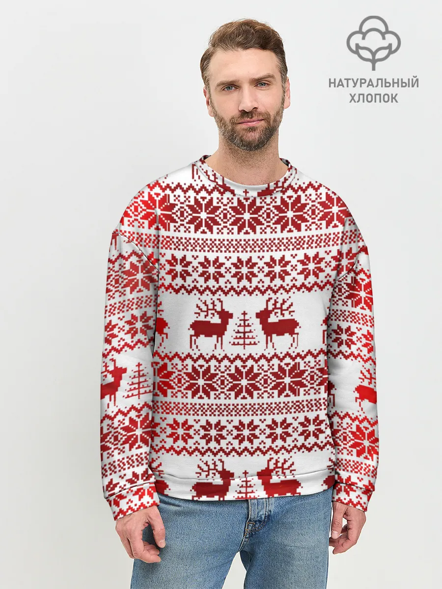 Мужской свитшот базовый / Зимний лес