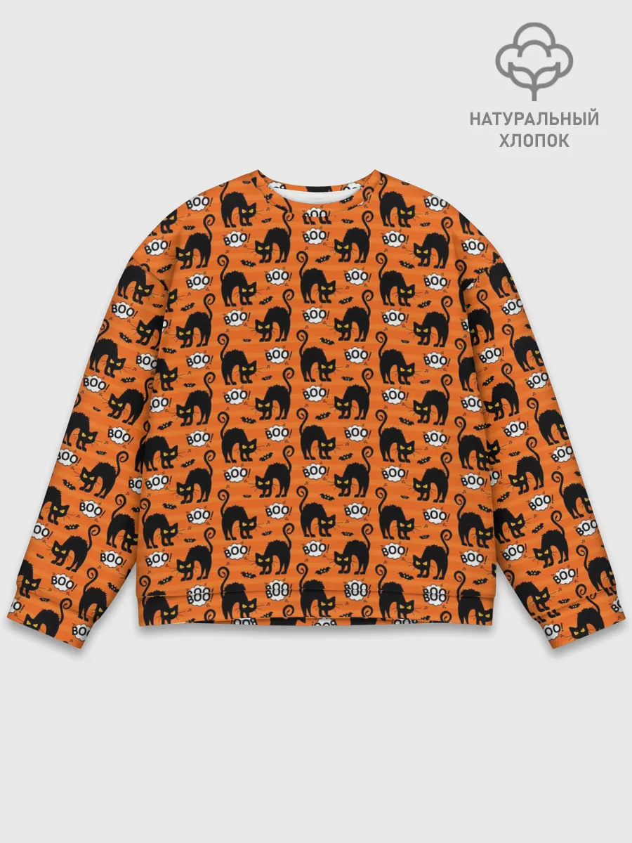 Мужской свитшот базовый / Чёрная Кошка