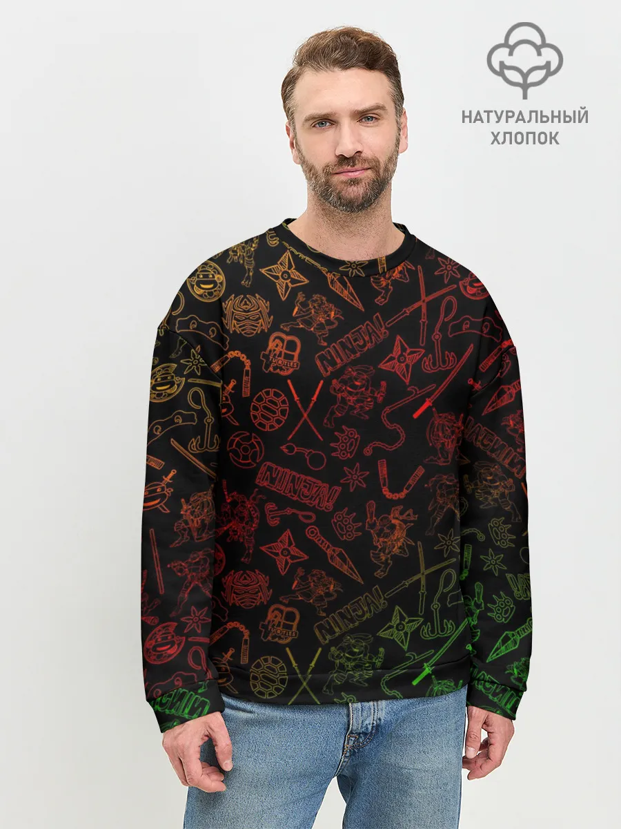 Мужской свитшот базовый / Ниндзя Черепашки | Иконки