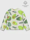 Мужской свитшот базовый / Авокадо - фруктовый паттерн