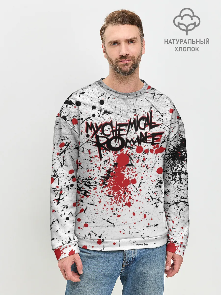 Мужской свитшот базовый / Кемикал Романс Рок Группа Лого