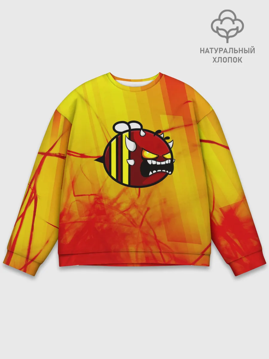 Мужской свитшот базовый / Geometry Dash | Red Demon