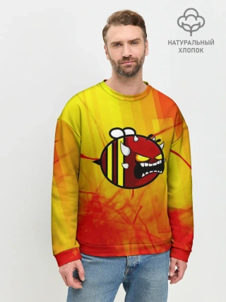 Мужской свитшот базовый / Geometry Dash | Red Demon