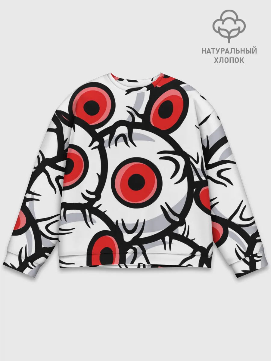 Мужской свитшот базовый / ГЛАЗА ЗЛОДЕЯ | RED EYES