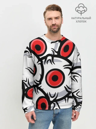 Мужской свитшот базовый / ГЛАЗА ЗЛОДЕЯ | RED EYES