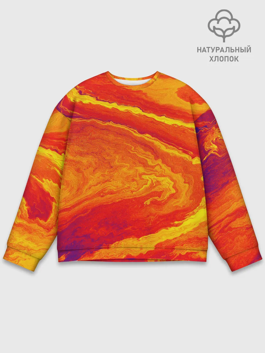 Мужской свитшот базовый / ПЯТНО ЮПИТЕРА | ОРАНЖЕВЫЙ ГРАНЖ