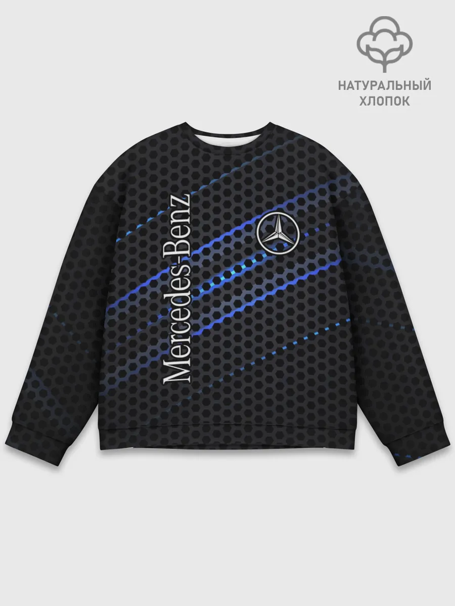 Мужской свитшот базовый / MERCEDES LOGO NEON