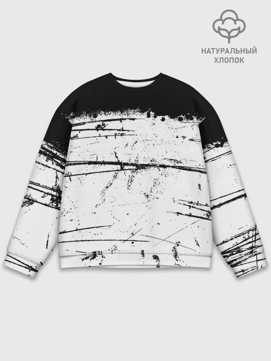 Мужской свитшот базовый / ИСПАЧКАННЫЙ КРАСКОЙ