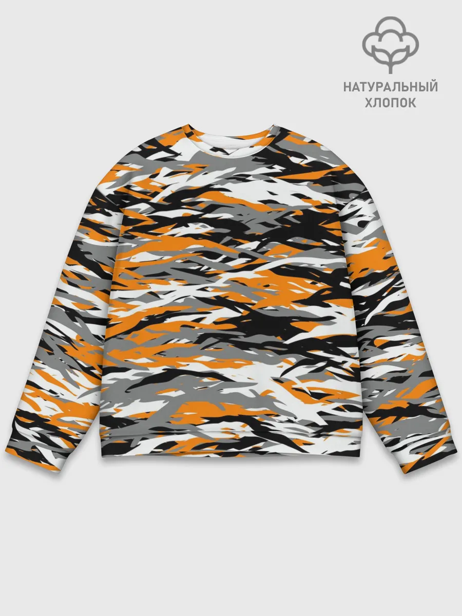 Мужской свитшот базовый / Тигровый камуфляж