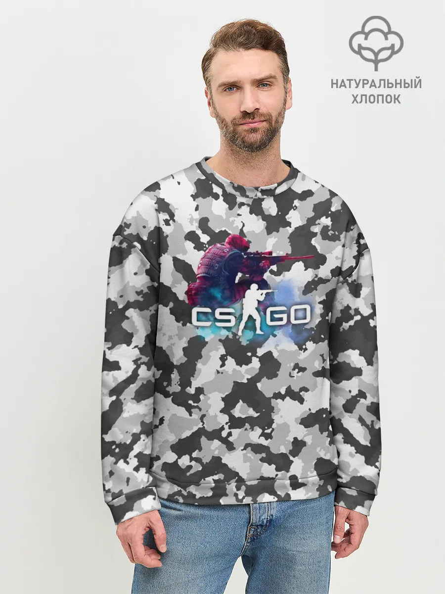 Мужской свитшот базовый / Хэдшoт-CS:GO
