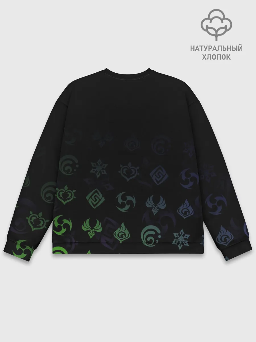 Мужской свитшот базовый / Лиза, Genshin Impact