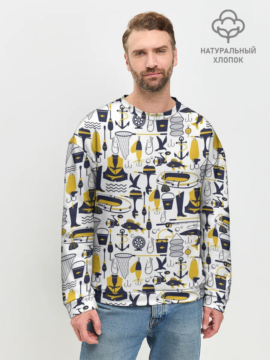 Мужской свитшот базовый / Рыбалка
