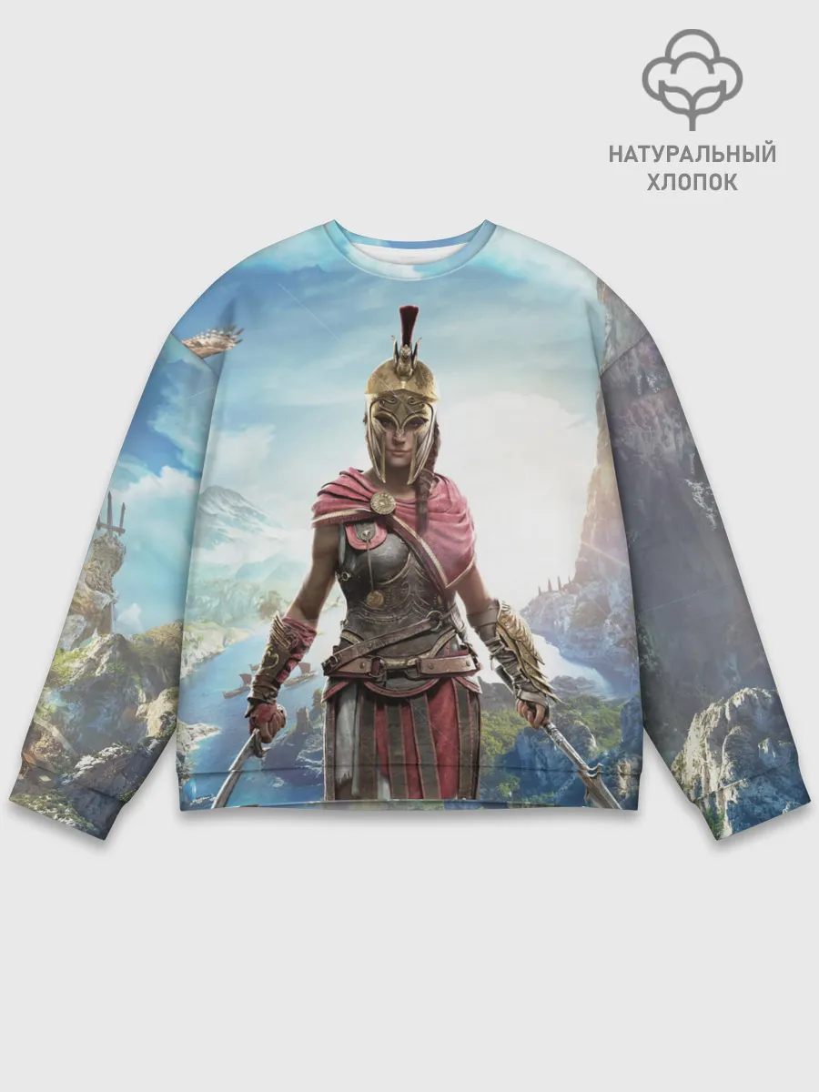 Мужской свитшот базовый / Воинственная Кассандра