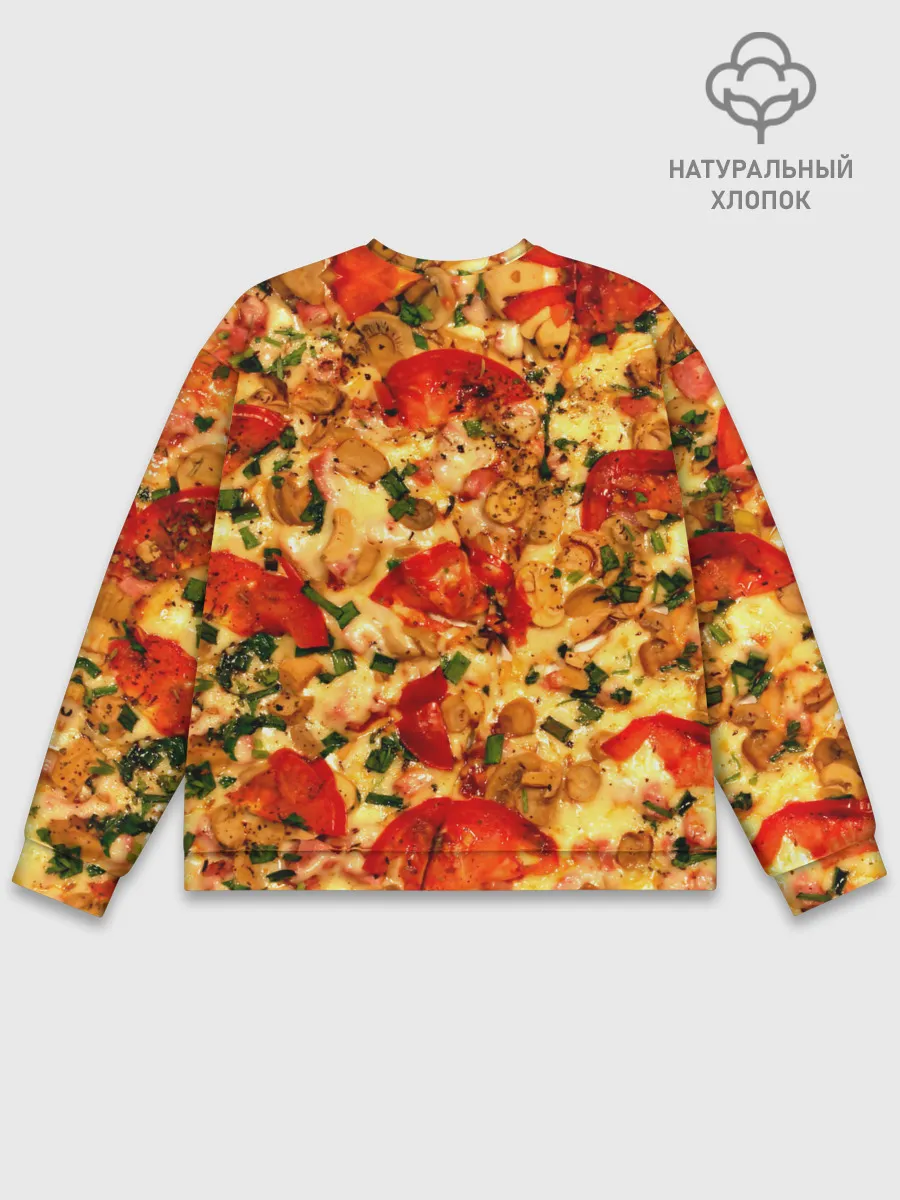 Мужской свитшот базовый / Пицца с грибами