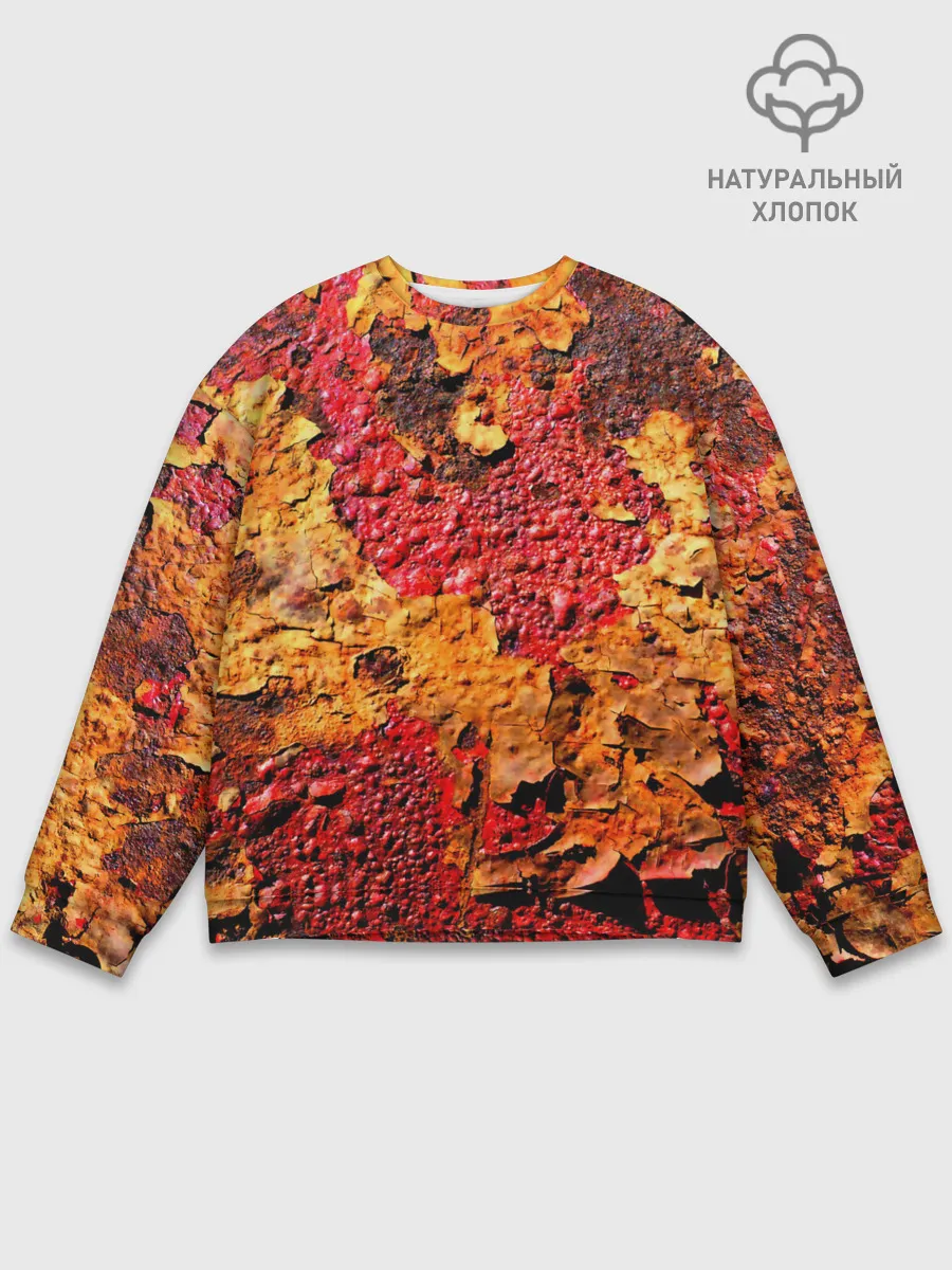 Мужской свитшот базовый / Живопись коррозии металла