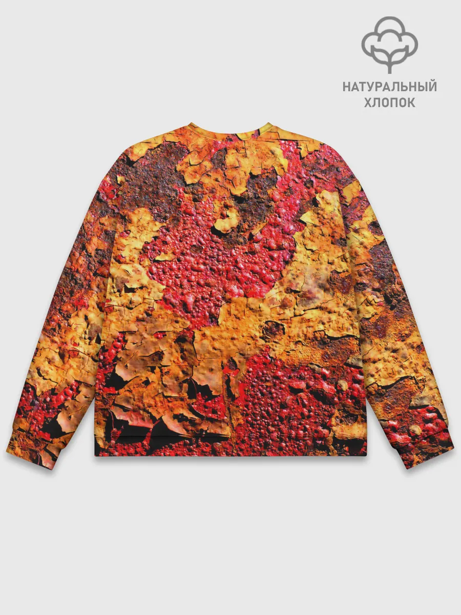 Мужской свитшот базовый / Живопись коррозии металла