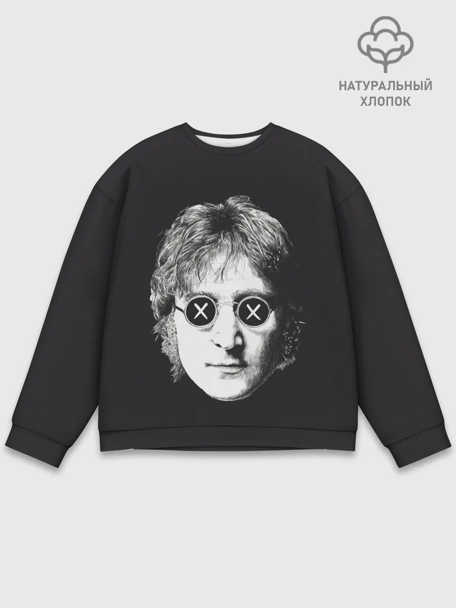 Мужской свитшот базовый / Ленон в очках