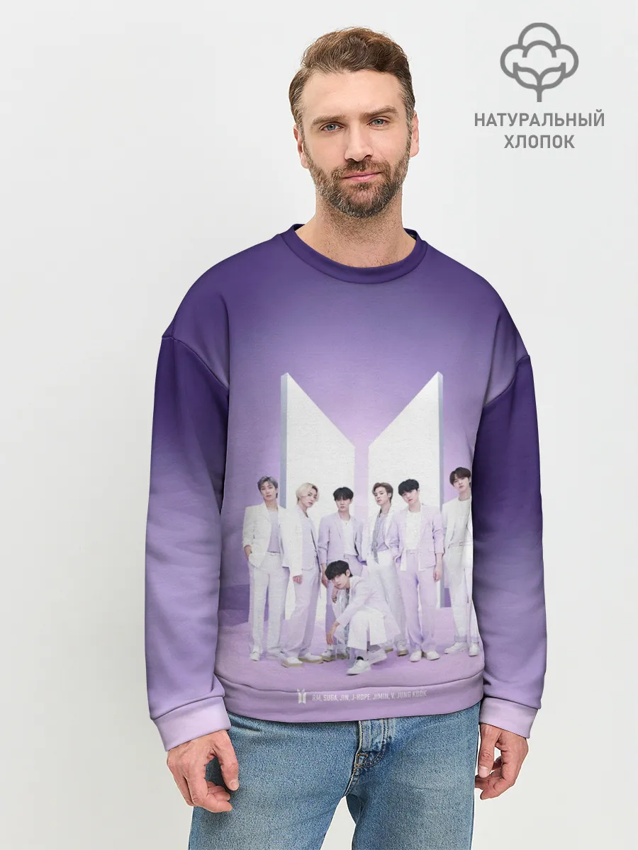 Мужской свитшот базовый / BTS. Purple