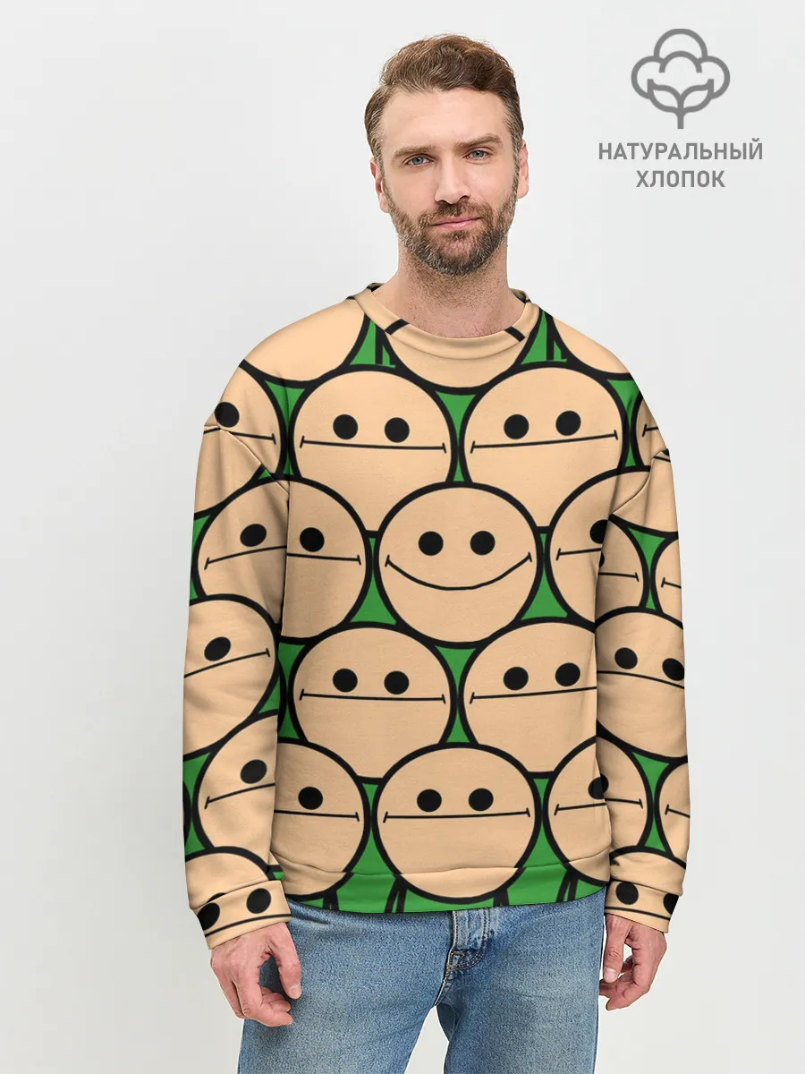 Мужской свитшот базовый / Cyanide & Happiness | Face Sure