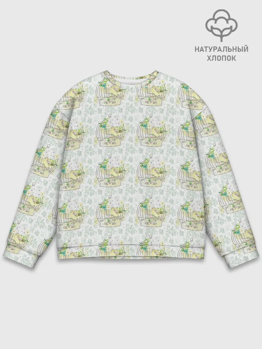 Мужской свитшот базовый / Канарейки в клетках