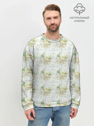 Мужской свитшот базовый / Канарейки в клетках