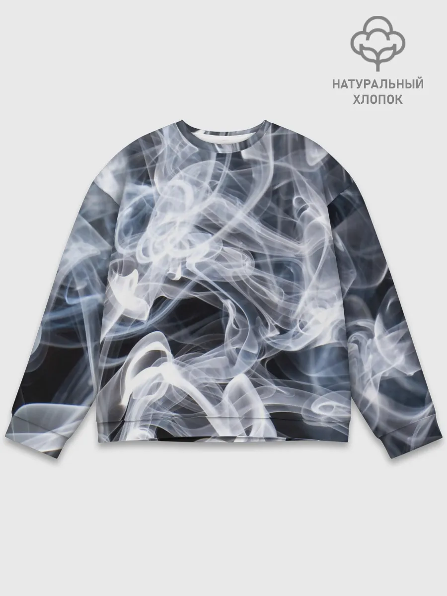 Мужской свитшот базовый / Графика дыма