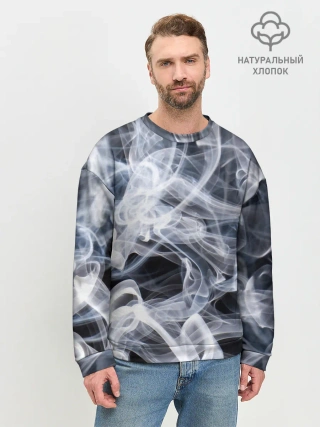 Мужской свитшот базовый / Графика дыма