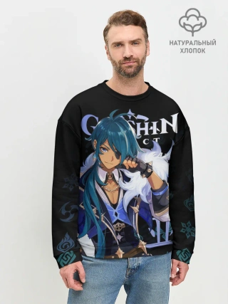 Мужской свитшот базовый / Кэйа / Genshin Impact