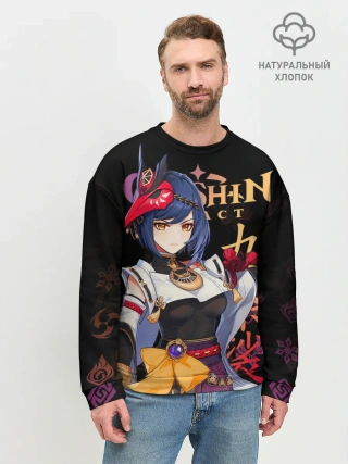 Мужской свитшот базовый / Сара / Genshin Impact