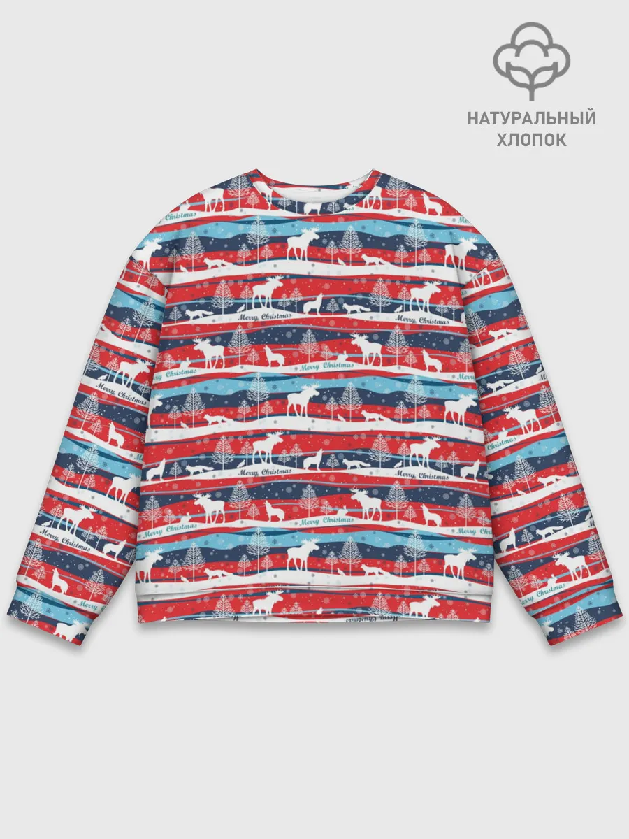 Мужской свитшот базовый / Merry Christmas